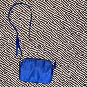 Blue crossbody purse